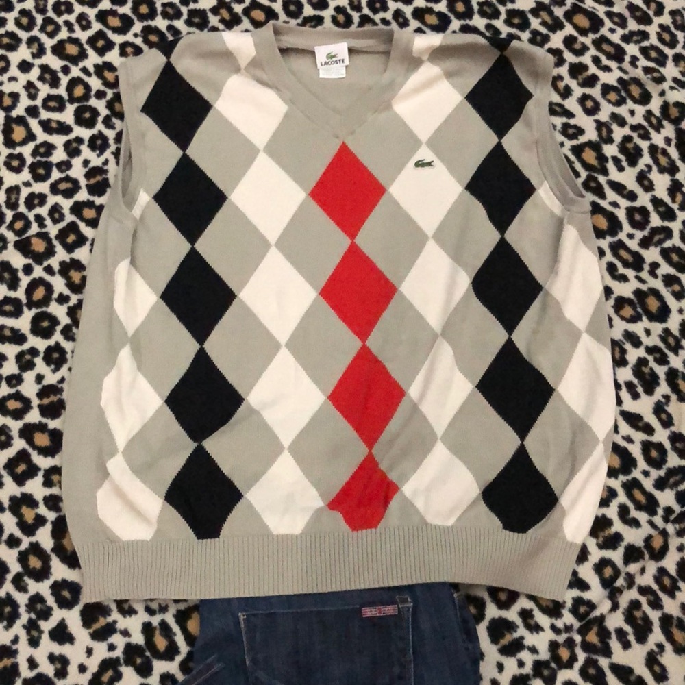 Lacoste Argyle Sweater Vest